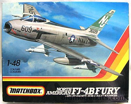 Matchbox 1/48 North American FJ-4B Fury - Navy VA-126 NAS Miramar or Marines VMA-223 El Toro 1958, PK652 plastic model kit